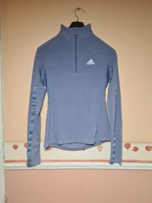 Womens ADIDAS AEROREADY training top quarter zip purple mauve Size medium 12-14 primegreen
