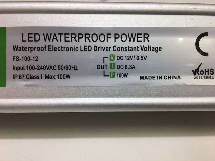 100W LED Driver Waterproof 12V