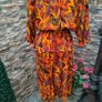 Vintage 80s peplum dress Small Postage included Image 5
