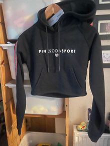 Pink Soda Sport Crop Top Hoodie