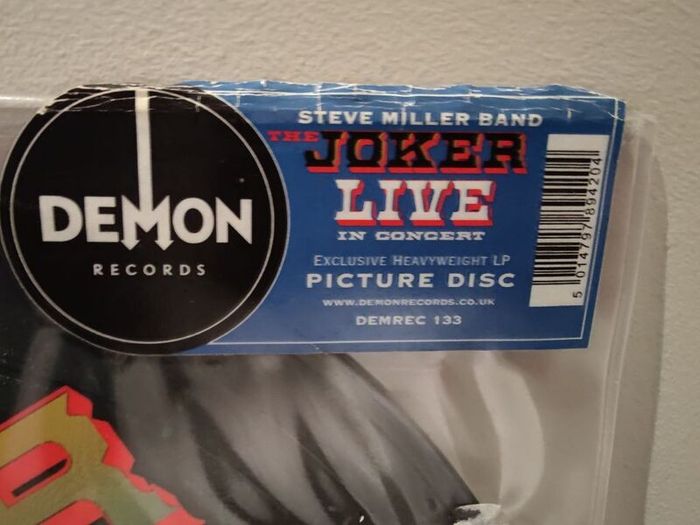 Steve Miller Band "The Joker" Live in Concert Picture Disc LP