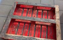 Free: Red Wooden Pallet (Great for DIY / Garden Projects)