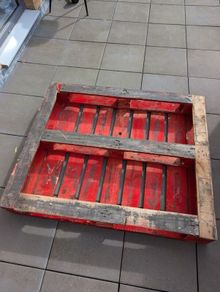 Free: Red Wooden Pallet (Great for DIY / Garden Projects)