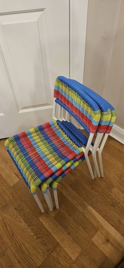 IKEA childrens multicolour chairs