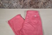 ROBELL modell CHRIS 07 jeans shorts pink denim stretchy knee length Size UK 10 W 28 L 18