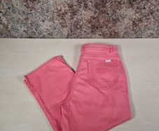 ROBELL modell CHRIS 07 jeans shorts pink denim stretchy knee length Size UK 10 W 28 L 18