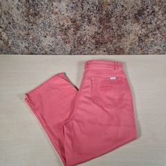 ROBELL modell CHRIS 07 jeans shorts pink denim stretchy knee length Size UK 10 W 28 L 18