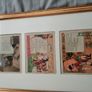 Vintage French postcards framed 2 sided frame Image 3