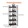 Metal Bookshelf, 5-Tier Tall Industrial Bookshelf, Rustic Display Vintage Storage Bookcase with Open Shelves, Freestanding Display Shelving Image 2