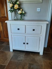 French Ivory Cream Danube Oak Sideboard Cabinet