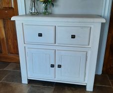 French Ivory Cream Danube Oak Sideboard Cabinet