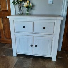 French Ivory Cream Danube Oak Sideboard Cabinet