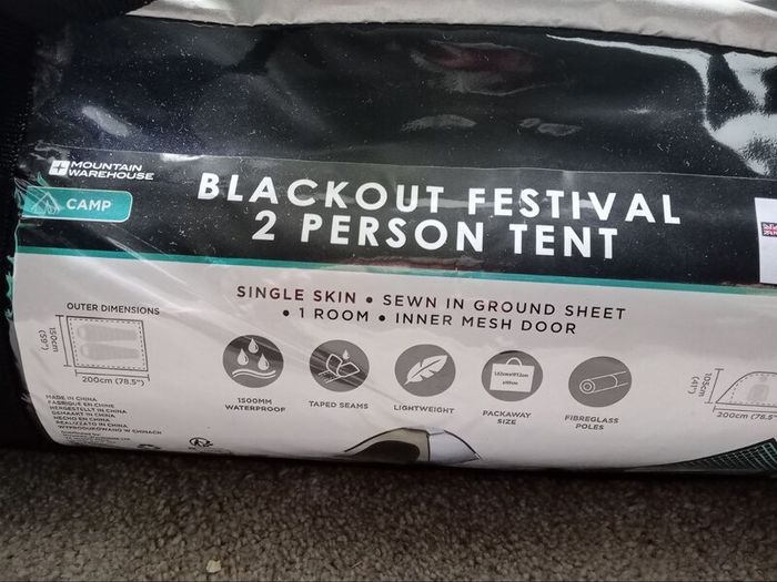 2 Person Black Out Tent (Brand New, never used)