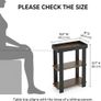 Side Table, 3-Tier Side Table, Rustic Farmhouse Narrow End Table with Storage, Slim Table Nightstand for Small Spaces, Bedroom or Living Room (Rustic Brown) Image 2