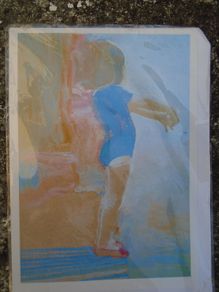 Blank card.Ballerina print.Cards.