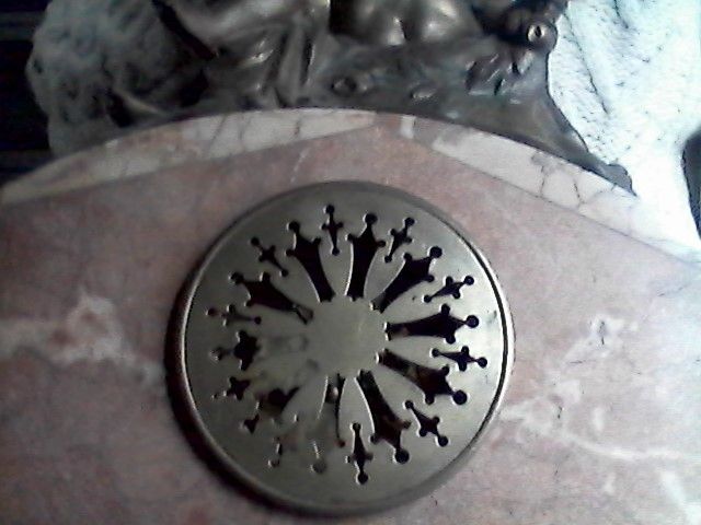 Art Deco Portoro Marble Mantle Clock