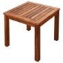 Sun Lounger with Table Solid Acacia Wood and Textilene Image 4