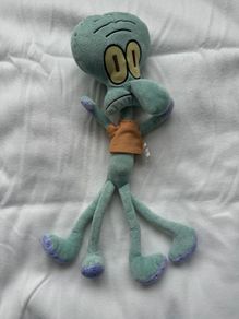 Simba Nickelodeon 2014 Viacom Squidward Plush Used about 42 cm Can NOT stand Please look at the pictures