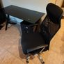 Glass top work desk and chair Image 7