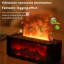 Aromatherapy Diffuser, 150ml Ultrasonic Cool Mist Humidifier, 7 Colors Firelight Flame Diffusers with Remote, Waterless Auto-Off & Timer for Home Office(Black) Image 2