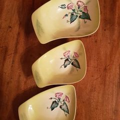 Vintage Set 3 Carltonware Hand Painted China Dishes