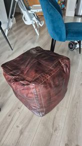 Genuine Leather Hand Made Moroccan Pouffe