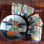 Japanese Ceramic Satsuma Moriage Coffee Set Image 3