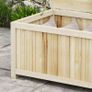 172 Litre Outdoor Storage Box, Wooden terrace Box Garden Storage Container, Natural Image 7