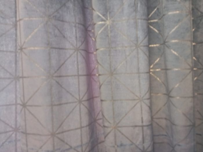 Silver-Grey Velvet Effect Curtains