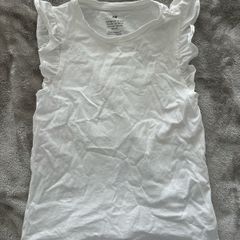 Plain white t-shirt, 122/128cm, 6-8 years