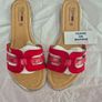 red flat sandals terre de marins (TDM) Image 2