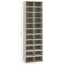 Shoe Cabinet White and Sonoma Oak 54x34x183 cm Chipboard Image 9