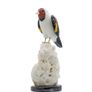 Handcrafted Goldfinch Sculpture: Calcite & Dolomite Bird Figurine Image 5
