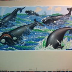 Authentic Angus McBride. Monsters of the Sea - Right Whales. Perfect Christmas Present.