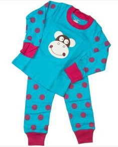 Smiling Monkey Long Sleeved Pajama