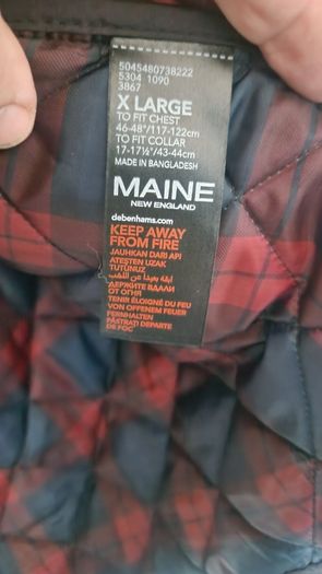 Maine New England Quilted Jacket  Black  Size XL