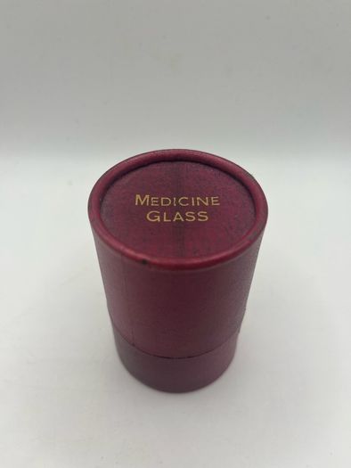 antique medicine cup and case