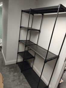 clothes rail with shelves