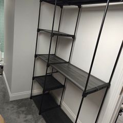 clothes rail with shelves