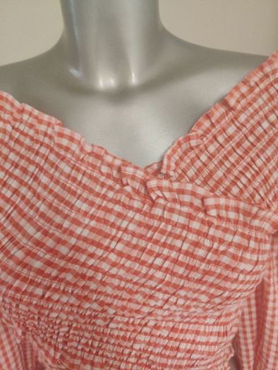 Zara red crop off shoulders blouse UK8 EU36 Postage included