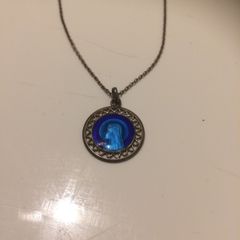 Antique Silver Necklace Medal
