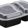 NEW SALE | [10 Pack, 32oz] 2 Compartment Plastic Meal Prep Containers - Reusable BPA Free Food Containers Image 2