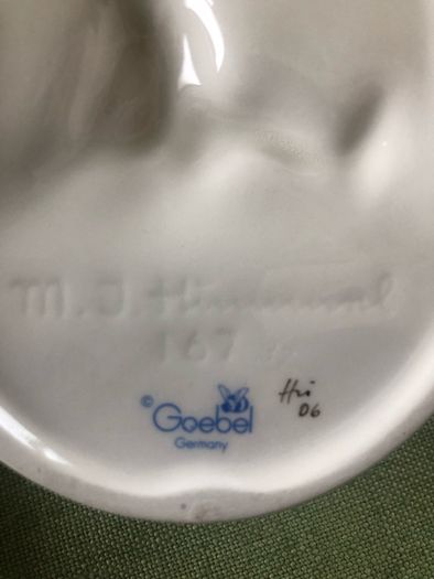 hummel goebel girl with bird holy water font