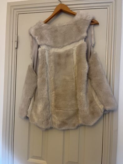 Cream faux fur