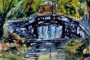 grand canal Dublin watercolour