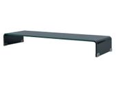 TV Stand/Monitor Riser Glass Black 100x30x13 cm