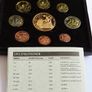 Denmark rare euro Probe essai Trial Prototype 9 Coin Set 2002 Rare Image 2
