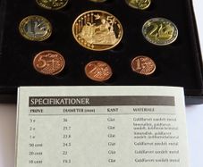 Denmark rare euro Probe essai Trial Prototype 9 Coin Set 2002 Rare