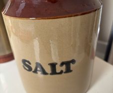 Vintage Pearson's of Chesterfield Glazed Large Salt Crock , Home decor , Utensils Holder