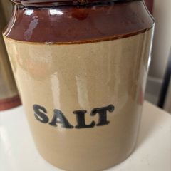 Vintage Pearson's of Chesterfield Glazed Large Salt Crock , Home decor , Utensils Holder